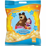 SNACK A BASE DE MAIS AU GOUT LAIT 160G MASCHA ET MICHKA bleu