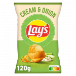LAYS CHIPS CREME OIGNONS 120G