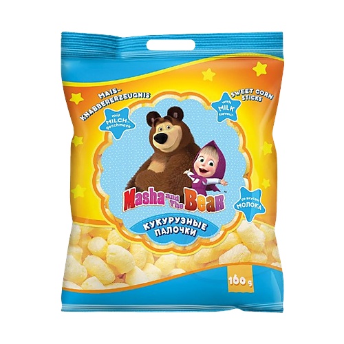 snack-a-base-de-mais-au-gout-lait-160g-mascha-et-michka-bleu-art91 SNACK A BASE DE MAIS AU GOUT LAIT 160G MASCHA ET MICHKA bleu – Image 1